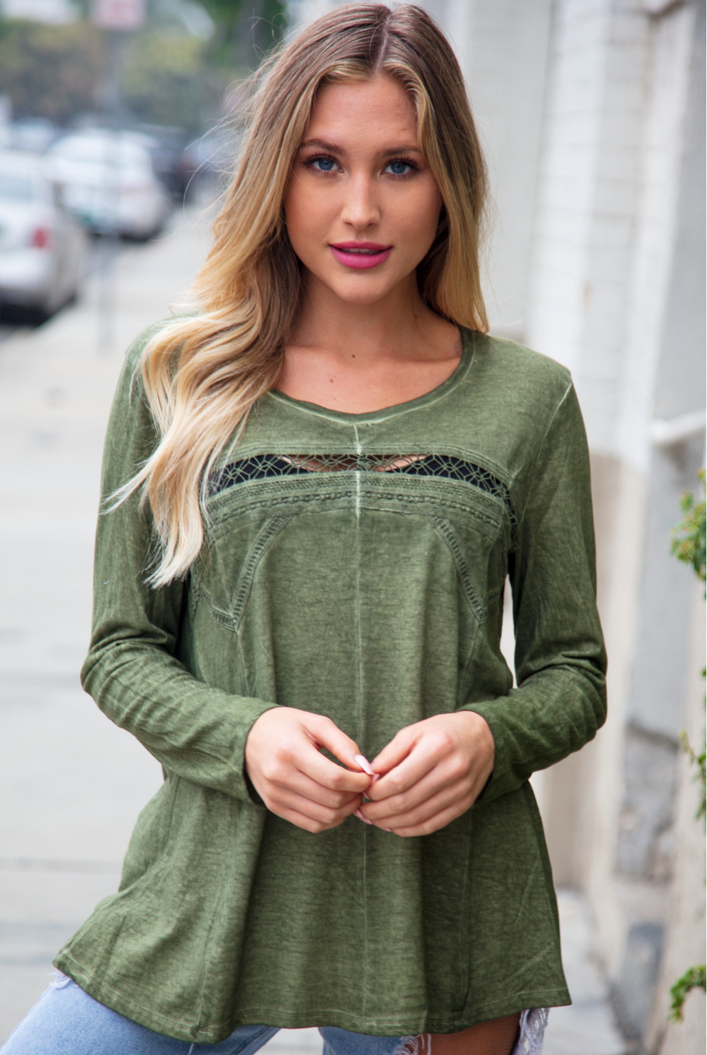 round neck smock